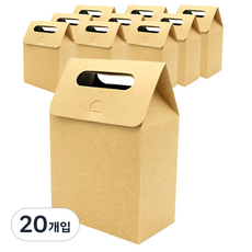 Donna&deco 手提包裝盒 小, 牛皮紙色, 20入