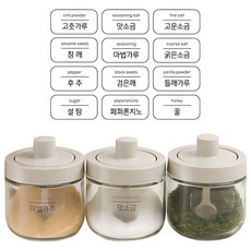 이우아여사 로망키친 스푼일체형 양념병 세트, 1세트, 양념병 350ml(3P) + 스티커