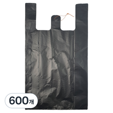 월드크린 손잡이 비닐 봉투 검정, 10L, 600개