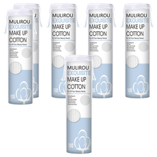 AHOYE 全棉三層淨膚化妝棉 卸妝棉, 100片, 6盒