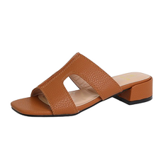 Rable 女款雙層氣墊穆勒拖鞋 3公分, 240, 棕色