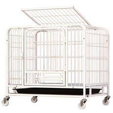 方管加粗室內寵物狗籠, 白色, 1個