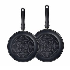 HAPPYCALL 鈦合金IH不沾鍋兩件組 C套組, 28 公分平底鍋 + 28 公分炒鍋, 黑色, 1組