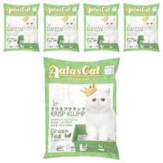 Aatas Cat 加冕貓 紙砂紙貓砂, KRISP KLUMP 凝結環保貓砂 綠茶香, 7L, 5包