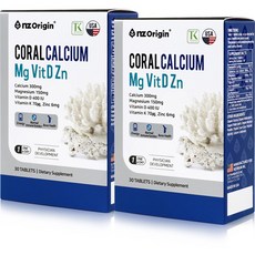 nz Origin 珊瑚鈣鎂鋅維他命D錠, 30顆, 48g, 2盒