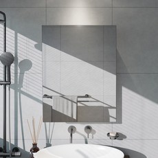 욕실 누드사각거울 800 x 800 mm, 실버