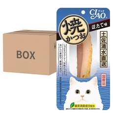 INABA CIAO 啾嚕 宗田鰹燒魚柳條 48包/盒, 貓咪零食, 干貝風味, 25g
