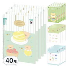 펜피아 1 000 초등 스프링노트 8칸쓰기 공용, 랜덤발송, 40개