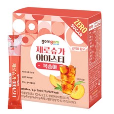 gomgom 零糖水蜜桃冰茶, 5g, 30入, 1個