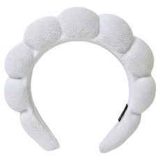 Qcera 雲朵髮帶 洗臉髮帶 髮飾, 1個, 白色