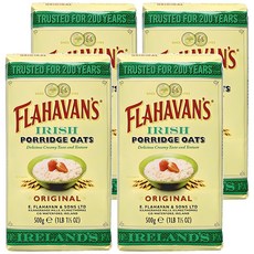 플라하반 포리지 오트밀, 500g, 4개