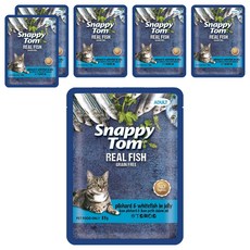 Snappy Tom 幸福貓 無穀貓餐包, 沙丁魚, 85g, 6包