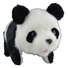 IWAYA 伊娃呀 電子寵物 (需自行安裝2顆3號電池) 適用年齡3歲以上, 13cm, 走路的熊貓 黑色 + 白色, 1個