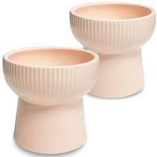 모나지오 반려동물 버티컬라인 도자기 식기, 살구, 1개