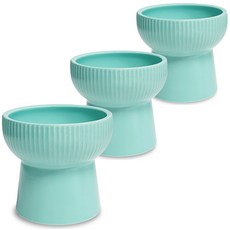 모나지오 반려동물 버티컬라인 도자기 식기, 민트, 3개
