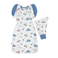 OhBabyLying 讓寶寶躺躺 可換袖成長包巾 夏季輕薄款