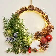 ASPASIA Salus 經典聖誕花圈, 紅色, 37 x 33 cm, 1個