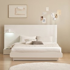 잉글랜더 SAF 모아 평상형 침대 프레임 + 협탁 세트 방문설치, 화이트