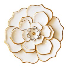 Lumia 萊奈爾花朵鐵製壁飾, 象牙白