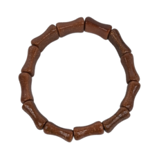 金沙石開運手鍊 竹節款, 咖啡色