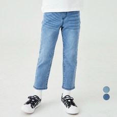 Lolly Tree 童款基本直筒刷色牛仔長褲