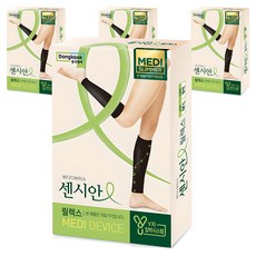 센시안 릴렉스 압박밴드 블랙, 4개, 종아리/무릎형