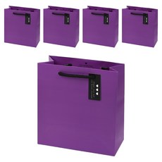 포포팬시 컬러팝 쇼핑백, 퍼플, 5개