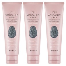 더페이스샵 제주 화산토 안티더스트 모공 클렌징 폼, 140ml, 3개