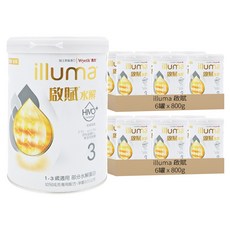 illuma 啟賦 水解幼兒成長專用配方奶粉 3號 1~3歲, 800g, 1罐, 12罐