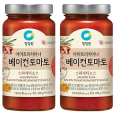 청정원 아마트리치아나 베이컨 토마토 스파게티소스, 600g, 2개
