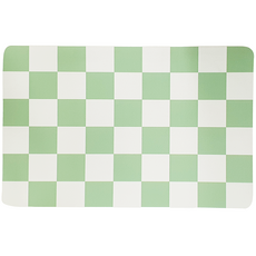 yoliyolo 粉彩棋盤格可水洗珪藻土腳踏墊, 粉彩綠, 1個