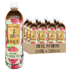 匯竑 阿薩姆 荔枝紅茶, 580ml, 24瓶