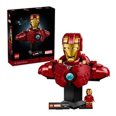 LEGO 樂高 漫威系列 鋼鐵人 MK4 半身像 Iron Man MK4 Bust 76327 積木模型, 1組, 鋼鐵人 紅色