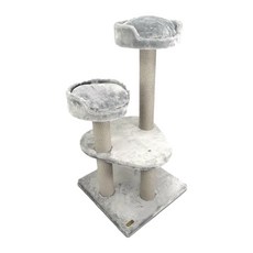 doter 寵愛物語 CT59 瞭望三角貓跳台 50x50x92cm, 灰色, 1組