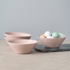 보울보울 어반데일리 면기, 쉬폰핑크, 4개