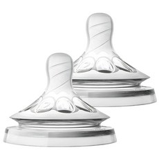 PHILIPS AVENT 新安怡親乳感奶瓶用奶嘴 柔軟材質 彈性螺旋設計 花瓣造型 慢速流量, 1個月以上, 2個