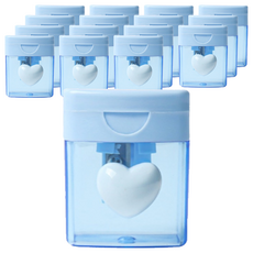 마카롱 컬러 미니사이즈 연필깎이, 싱글 블루, 16개