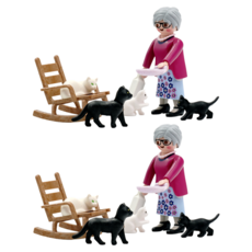 Playmobil 摩比人 奶奶與貓咪們公仔 71172, 2套