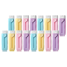 2Youngdesign 愛心滑動橡皮擦4件組, 混合顏色, 4套