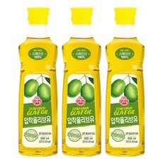 오뚜기 엑스트라버진 올리브유, 500ml, 3개