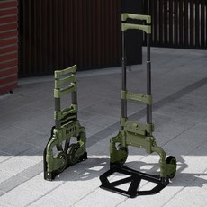 로티홈시스 슬림 쇼핑 접이식 카트, 카키, 1개