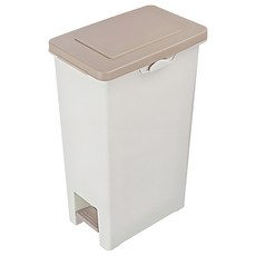 KEYWAY 聯府 長島踏式垃圾桶, VO-028 奶茶色, 1個