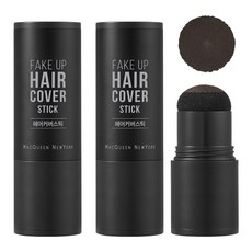 MACQUEEN NEWYORK Fake Up 髮際線遮瑕棒 2.5g, 2個, 自然黑