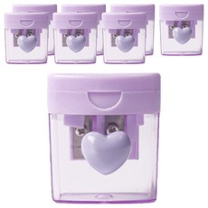 마카롱 컬러 미니사이즈 연필깎이, 더블 퍼플, 8개