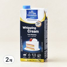 올덴버거 휘핑크림, 1L, 2개