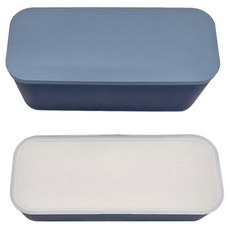 TAKENAKA SUKITTO系列 可微波分隔雙層保鮮盒 600ml 日本製造, 深藍色, 1個