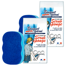 BOUQUET GARNI 環保雙效清潔菜瓜布 藍色, 8入, 2個