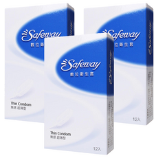 Safeway 無感超薄型衛生套, 12個, 3盒