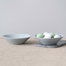 BOWLBOWL 素色深餐盤, 法國灰, 2件