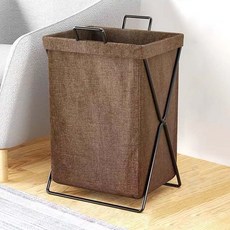 Meumyu 現代簡約可折疊收納洗衣籃, 深棕色